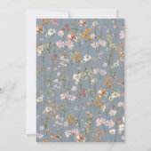 ボホラブは開花ワイルドフラワーブライダルシャワー 招待状 (裏面)