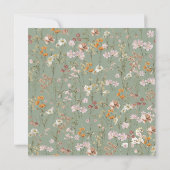ボホラブは開花ワイルドフラワーブライダルシャワー 招待状 (裏面)
