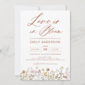 ボホラブは開花ワイルドフラワーブライダルシャワー 招待状 (正面)