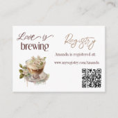 ボホラブイズブルーイングフローラブライダルシャワーブランチ エンクロージャーカード (正面)