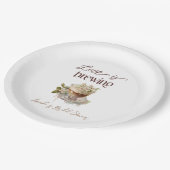 ボホラブイズブルーイングフローラブライダルシャワーブランチ ペーパープレート (アングル)