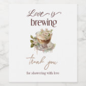 ボホラブイズブルーイングフローラブライダルシャワーブランチ ワインラベル (シングルラベル)