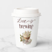 ボホラブイズブルーイングフローラブライダルシャワーブランチ 紙コップ (裏面)