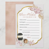 ボホラブイズブルーイングブライダルシャワーアドバイスカード (正面/裏面)