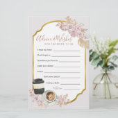 ボホラブイズブルーイングブライダルシャワーアドバイスカード (スタンド正面)