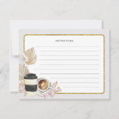 ボホラブイズブルーイングブライダルシャワーレシピカード 招待状 (裏面)