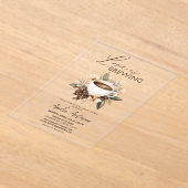 ボホラブイズブルーイングブライダルシャワー アクリル招待状 (レイダウン)