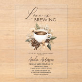 ボホラブイズブルーイングブライダルシャワー アクリル招待状 (正面)