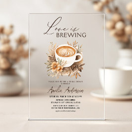 ボホラブイズブルーイングブライダルシャワー アクリル招待状