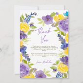 ボホラブイン開花ラベンダーフローラブライダルシャワー サンキューカード (正面)