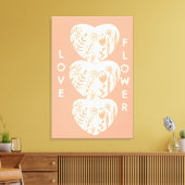 ボホラブフラワーハート キャンバスプリント (インサイチュ (リビング))