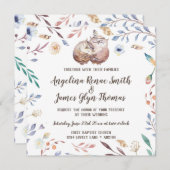 ボホラブフーズ結婚式招待状フローラ 招待状 (正面/裏面)