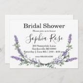 ボホラベエレガントンダーユーカリブライダルシャワー 招待状 (正面/裏面)