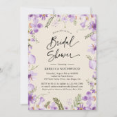 ボホラベモダンンダーワイルドフラワーズブライダルシャワー 招待状 (正面)