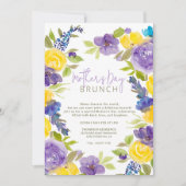 ボホラベンダーイエローフローラ母の日 招待状 (正面)