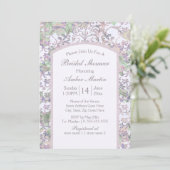 ボホラベンダーフローラダマスクサマーブライダルシャワー 招待状 (スタンド正面)