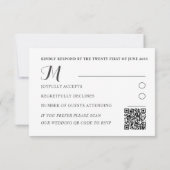 ボホラベンダーフローラ&ユーカリプタスウェディングRSVP 出欠カード (裏面)