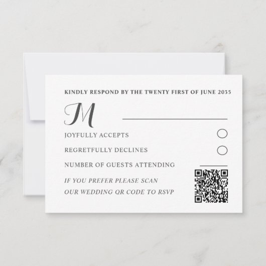 ボホラベンダーフローラ&ユーカリプタスウェディングRSVP 出欠カード (裏面)