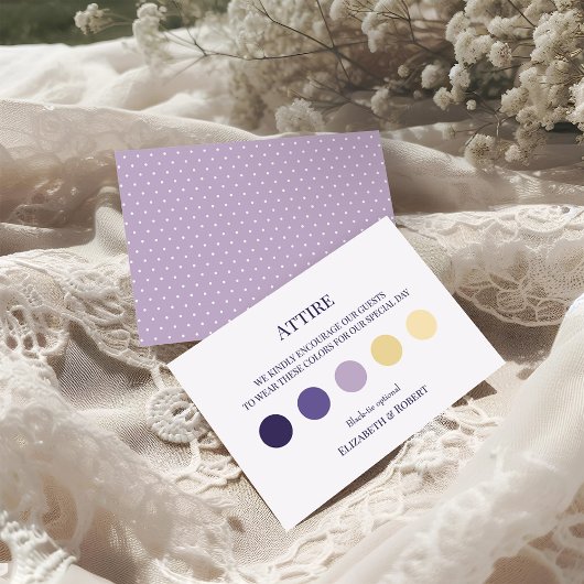 ボホラベンダー結婚の衣装ゲストドレスコードカード サンキューカード