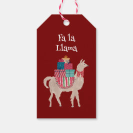 ボホラマアルパカピバラハンドハンド図解入りの、写真付きのクリスマス ギフトタグ