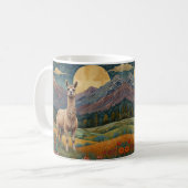 ボホラマエレガントアルパカヴィンテージ景観 コーヒーマグカップ (正面左)