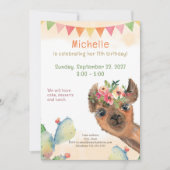 ボホラマレトロ誕生日招待状 招待状 (正面)