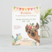 ボホラマレトロ誕生日招待状 招待状 (スタンド正面)