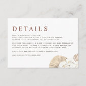 ボホランと乾燥パーム葉の結婚詳細 エンクロージャーカード (正面)