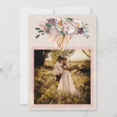 ボホランチホワイトレザーフォト結婚式招待状 招待状 (裏面)