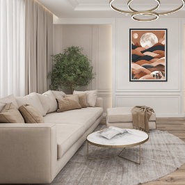 ボホランドスケープムーンテラコッタポスター ポスター