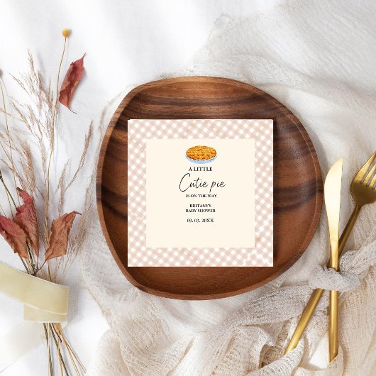 ボホリトルかわいこちゃんパイ感謝祭ベイビーシャワー スタンダードカクテルナプキン