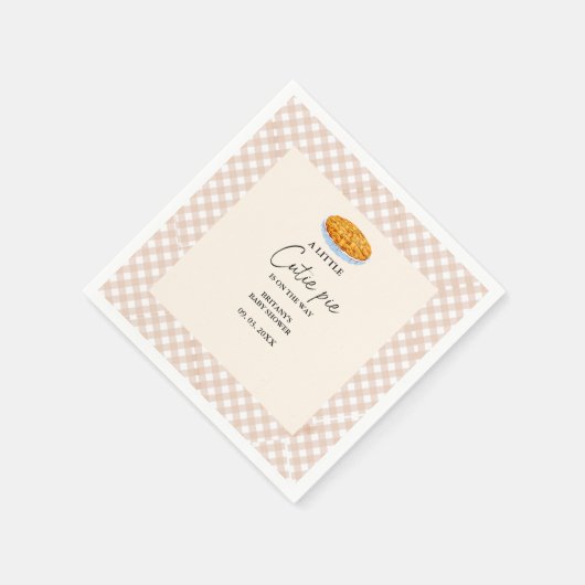 ボホリトルかわいこちゃんパイ感謝祭ベイビーシャワー スタンダードカクテルナプキン (角)