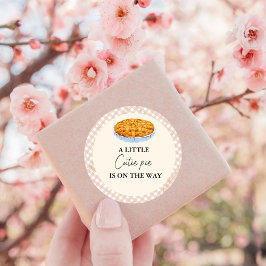 ボホリトルかわいこちゃんパイ感謝祭ベイビーシャワー ラウンドシール