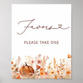 ボホリトルカボチャ秋ワイルドフラワーズウィブライド ポスター (正面)