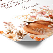 ボホリトルカボチャ秋ワイルドフラワーズモモモザバー ポスター (角)