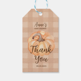 ボホリトルカボチャ赤ちゃんシャワーありがとう ギフトタグ