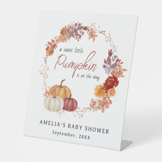 ボホリトルカボプキンニュートラルベビーシャワー 台座サイン (正面)