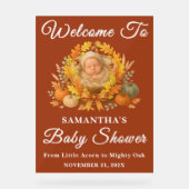 ボホリトルコーン秋ベビーシャワーウェルカム アクリルサイン (正面)