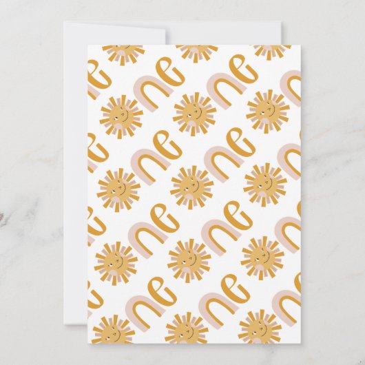 ボホリトルサンシャインファースト誕生日 招待状 (裏面)