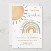 ボホリトルサンシャイン1st誕生日パーティー 招待状 (正面)