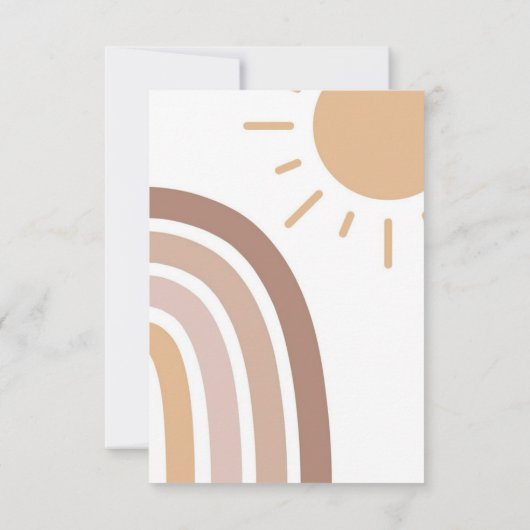 ボホリトルサンシャイン1st誕生日招待状サン 招待状 (裏面)