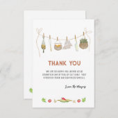 ボホリトルシェフベビーシャワーサンキューカード サンキューカード (正面/裏面)