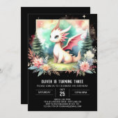 ボホリトルドラゴン誕生日 招待状 (正面/裏面)