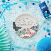 ボホリトルバタフライバースデーパーティー食器 ペーパープレート (パーティー)