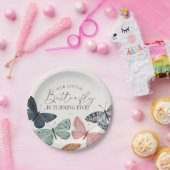 ボホリトルバタフライバースデーパーティー食器 ペーパープレート (パーティー)