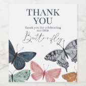 ボホリトルバタフライパーティーラベル ワインラベル (シングルラベル)