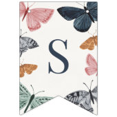 ボホリトルバタフライベビーシャワーデコール バンティングフラッグ (第1の旗)