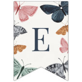 ボホリトルバタフライベビーシャワーデコール バンティングフラッグ (第3の旗)