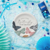 ボホリトルバタフライベビーシャワー食器 ペーパープレート (パーティー)
