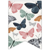 ボホリトルバタフライ誕生日またはシャワーデコール バンティングフラッグ (第3の旗)